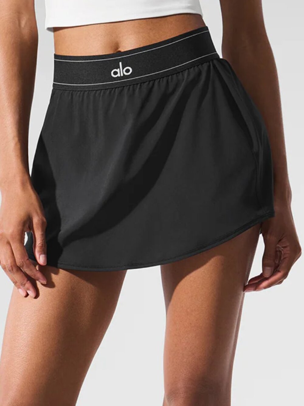 NWT Alo Yoga⛱️Match Point Tennis Skirt Black Minimalist style🎹 - Picture 7 of 8